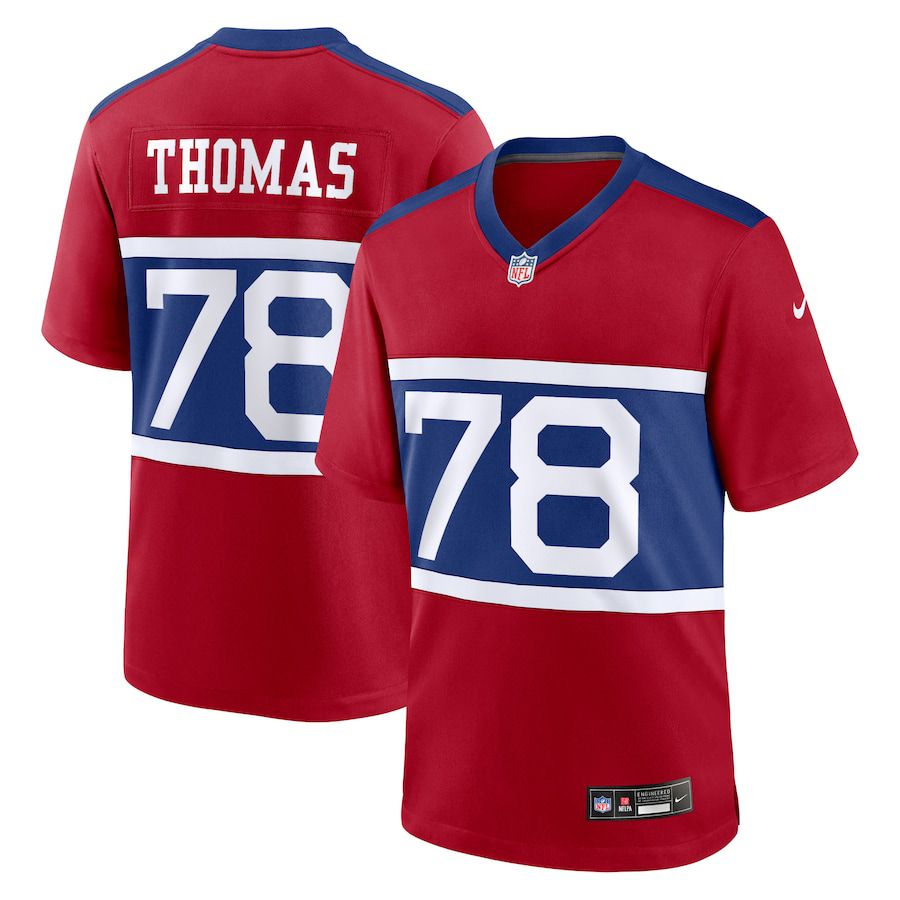 Men New York Giants #78 Andrew Thomas Nike Century Red Alternate Player Game NFL Jersey